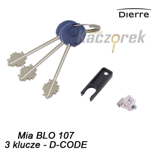 Wkładka Dierre 005 - Mia BLO M107 - 3 klucze D-CODE